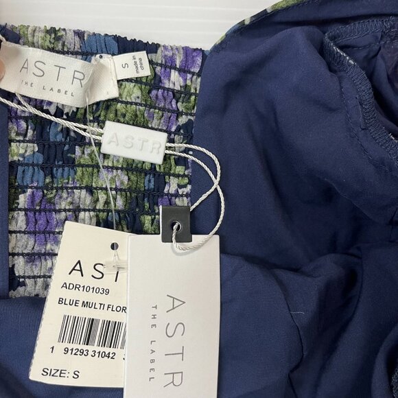 ASTR The Label Size Small Blue Asymmetrical High Low Midi Short Sleeve Dress NWT - Picture 2 of 12